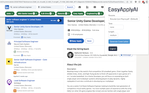 Easyapplyai website screenshot