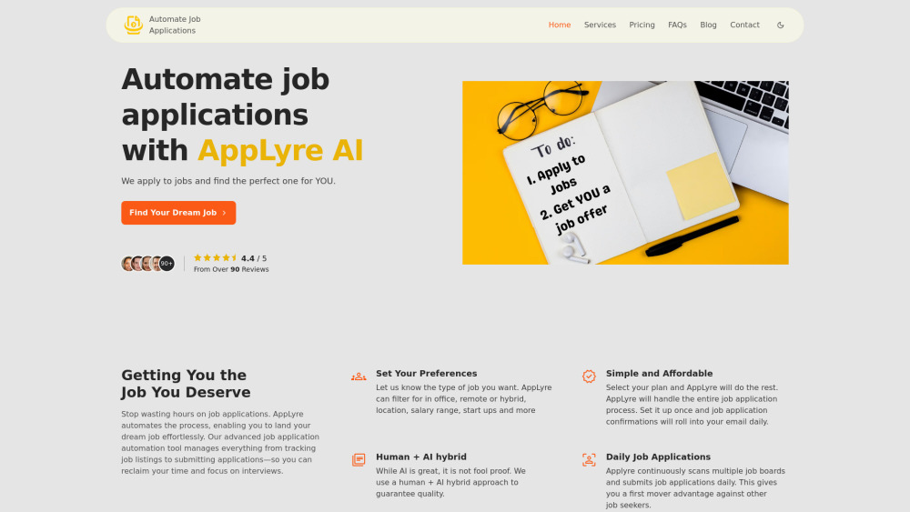 Applyre Ai website screenshot