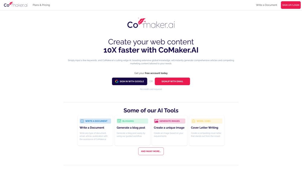 C website screenshot