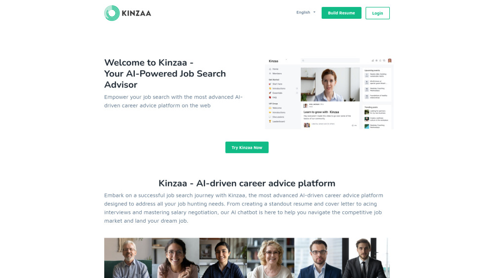 Kinzaa Com website screenshot