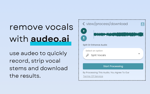 Audeo AI website screenshot