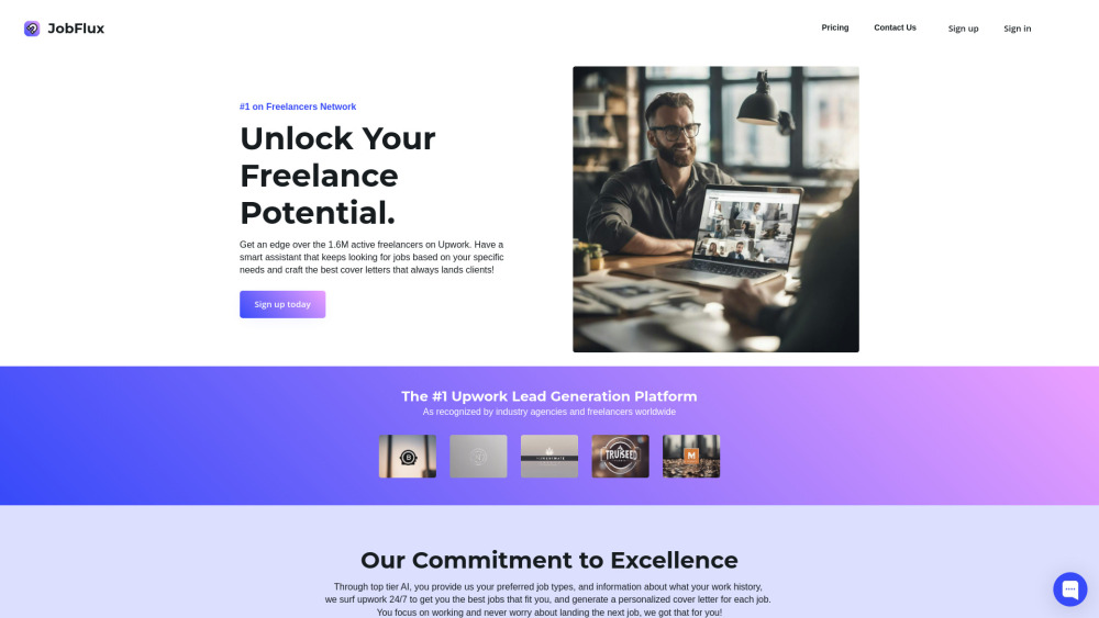 JobFlux website screenshot