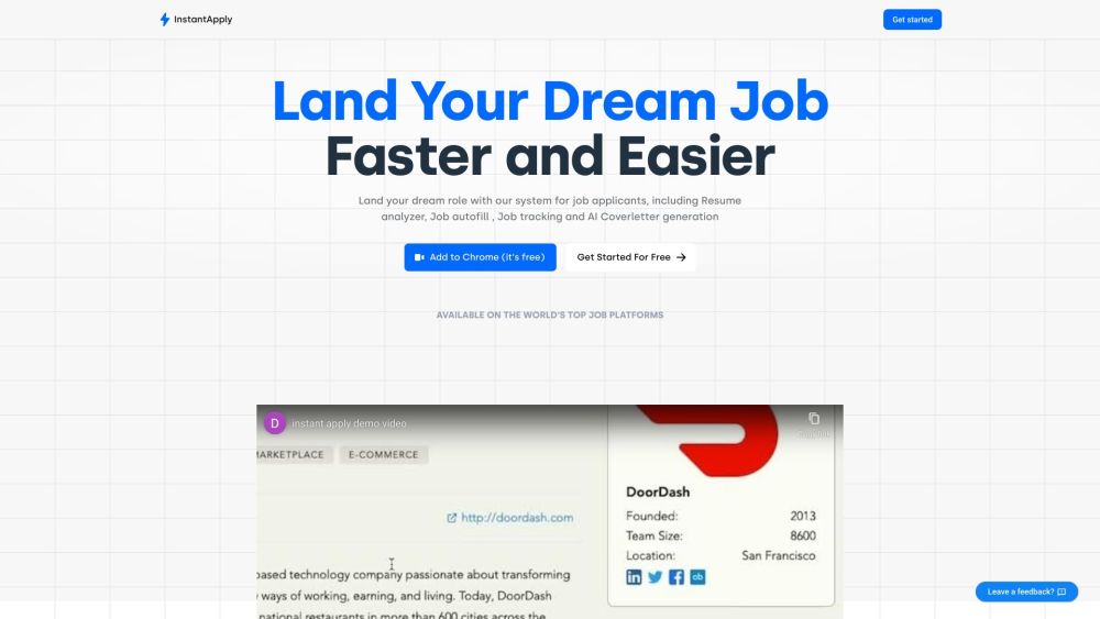 Instantapply website screenshot