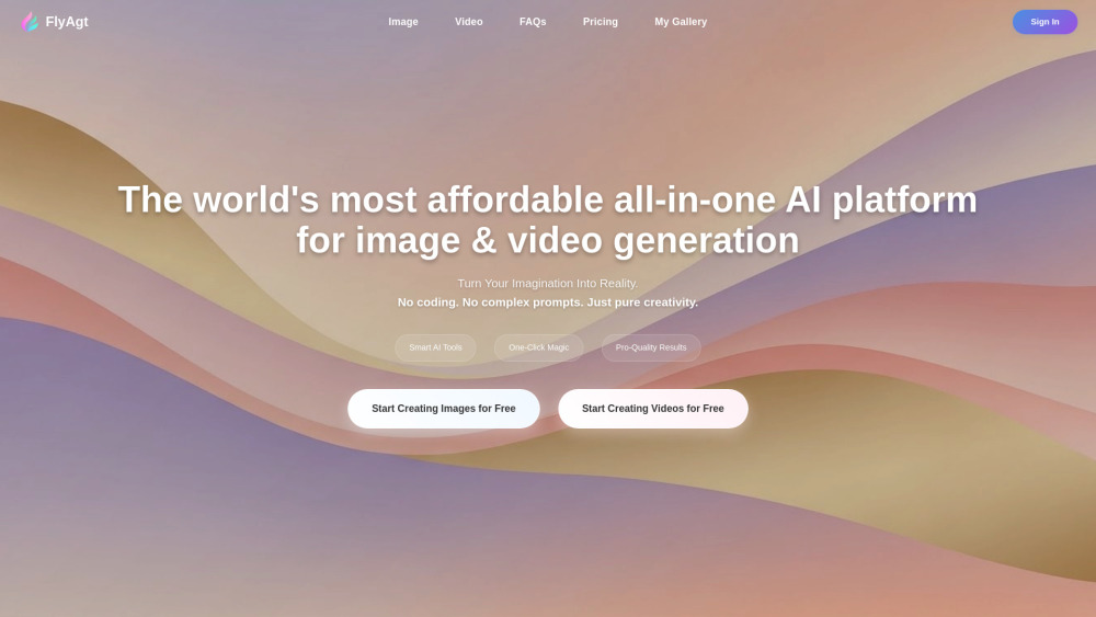 Flyagt Ai website screenshot