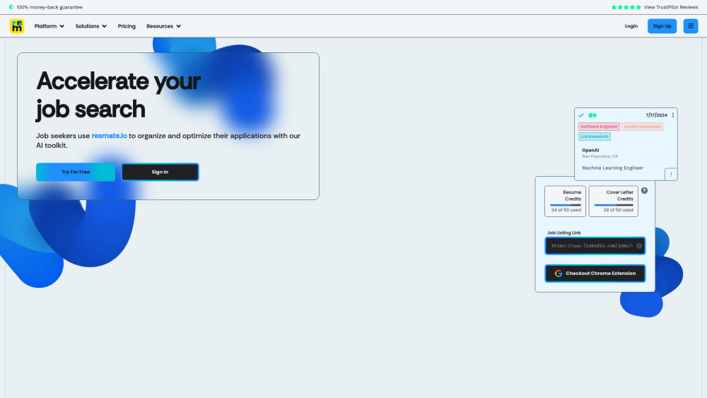 Resmate website screenshot
