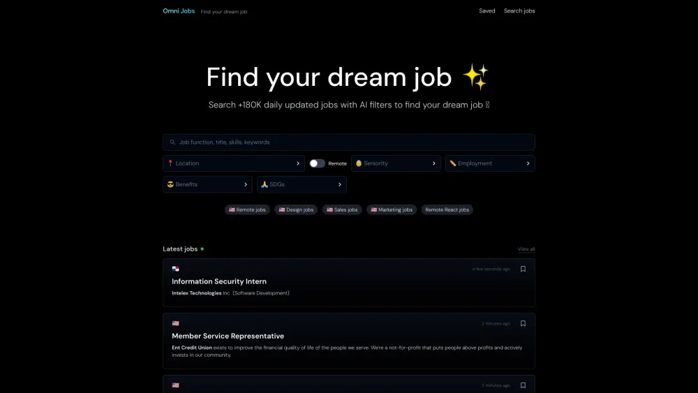 Omnijobs website screenshot