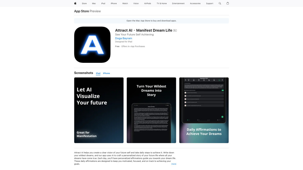 Attract AI website screenshot