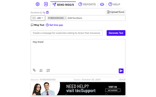Técrave Automation Tool website screenshot