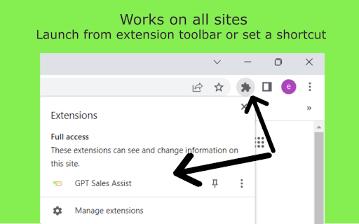 Gpt Sales Assistant website screenshot