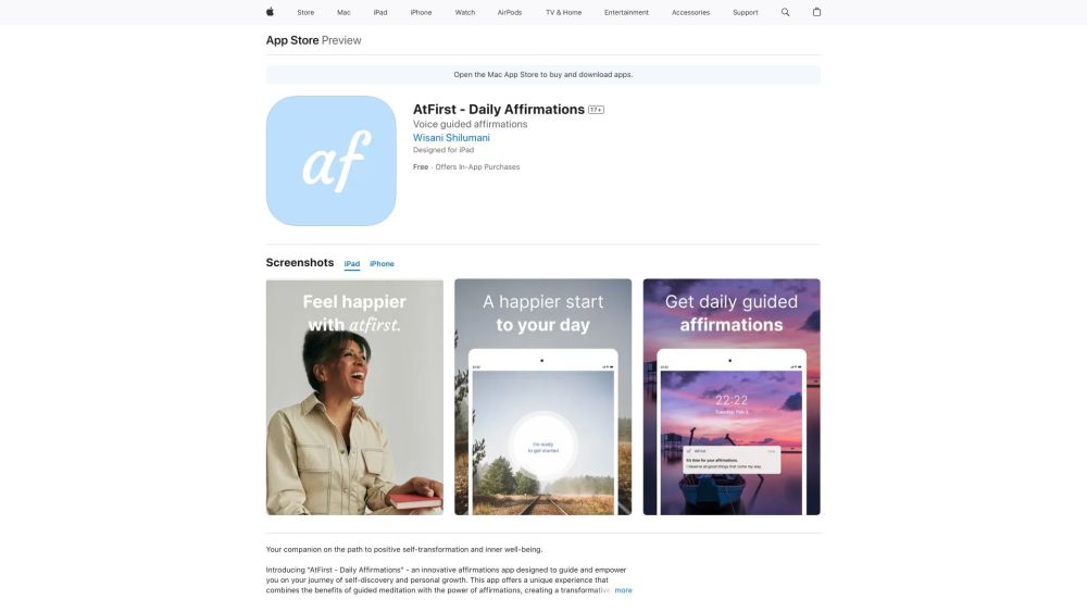 Atfirst website screenshot