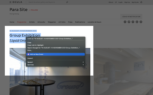Super Calendar website screenshot