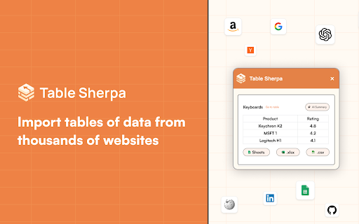 TableSherpa website screenshot