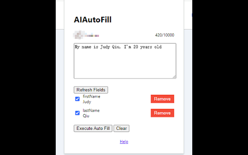 Aiautofill website screenshot