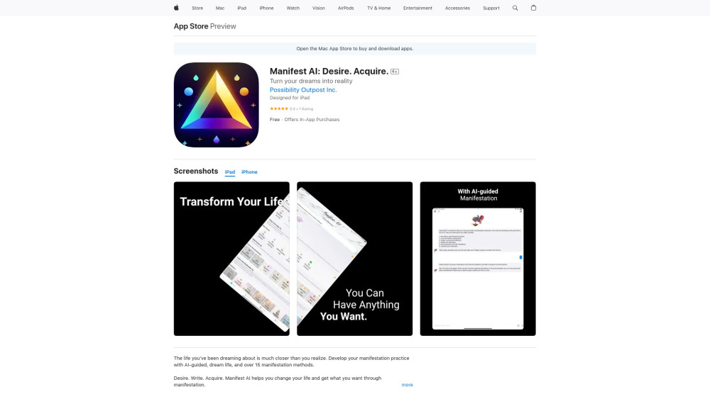 Manifest Ai website screenshot