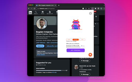 Personoly website screenshot