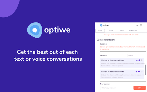 Optiwe website screenshot
