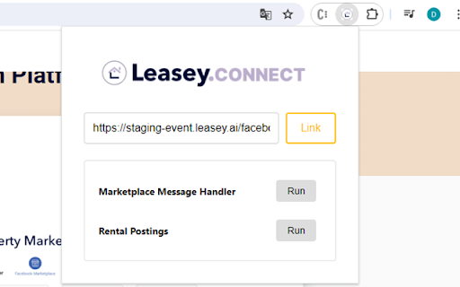 Leasey Connect website screenshot