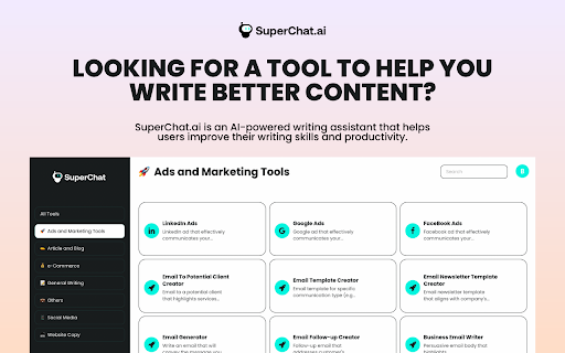 SuperChat.ai website screenshot