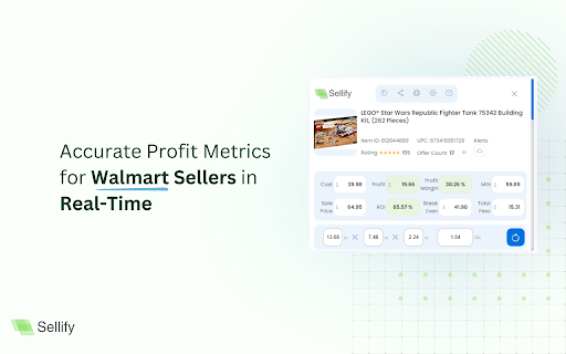 Sellify Walmart Seller Insights website screenshot