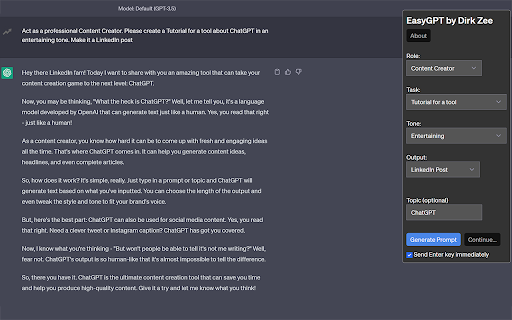 Easygpt website screenshot