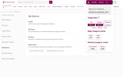Poshgenie website screenshot