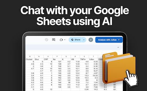 Julius Ai Analyze Google Sheets With Chatgpt website screenshot