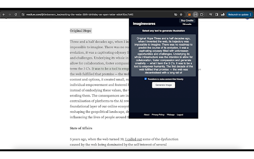 Imaginewares website screenshot
