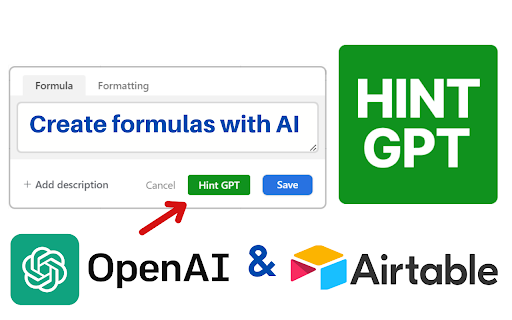 Airtable Hint Gpt website screenshot