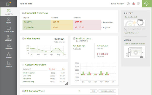 Free Accounting Software By Slickpie website screenshot