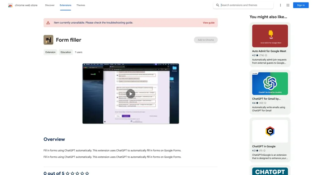 Form Solver website screenshot