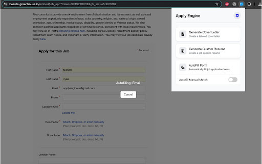 ApplyEngine.AI website screenshot