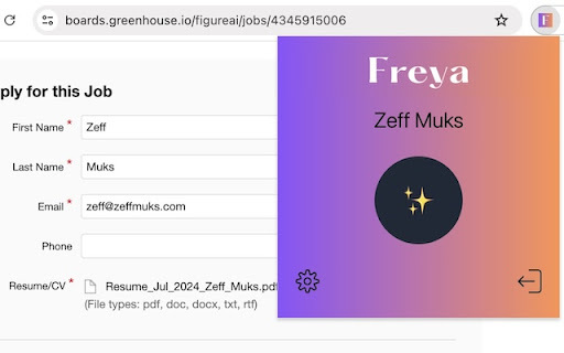 Freya website screenshot