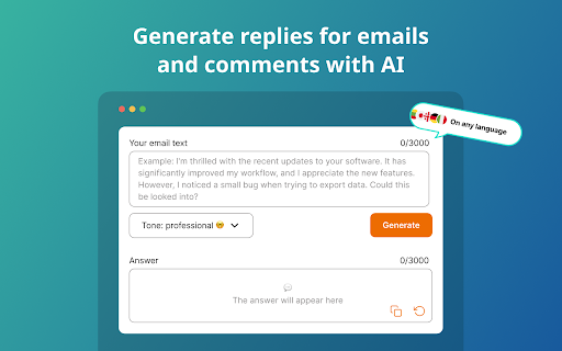 Ai Response Generator website screenshot
