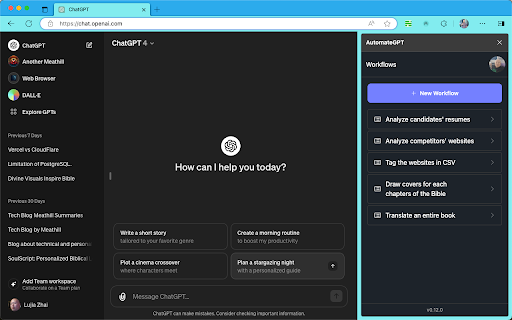 Automategpt website screenshot