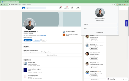 Reachout website screenshot