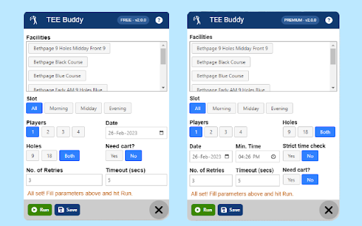 Tee Buddy Free website screenshot