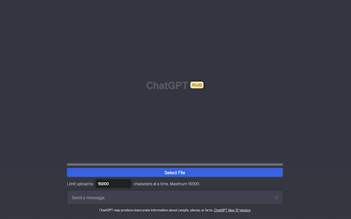 Chatty File Uploader website screenshot