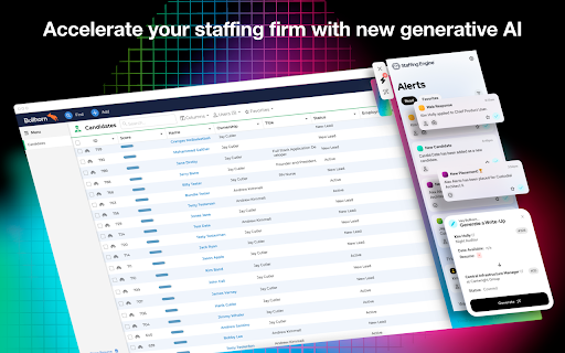 Staffing Engine AI Assistant website screenshot