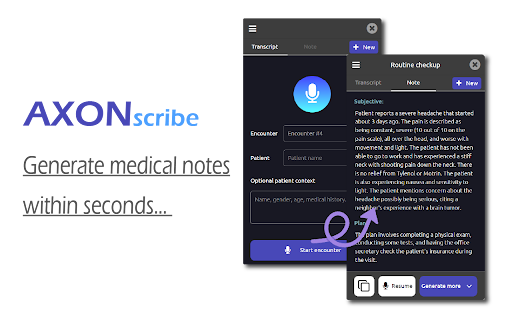 Axonscribe website screenshot