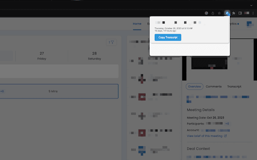 Transcript Helper For Chorus Ai website screenshot