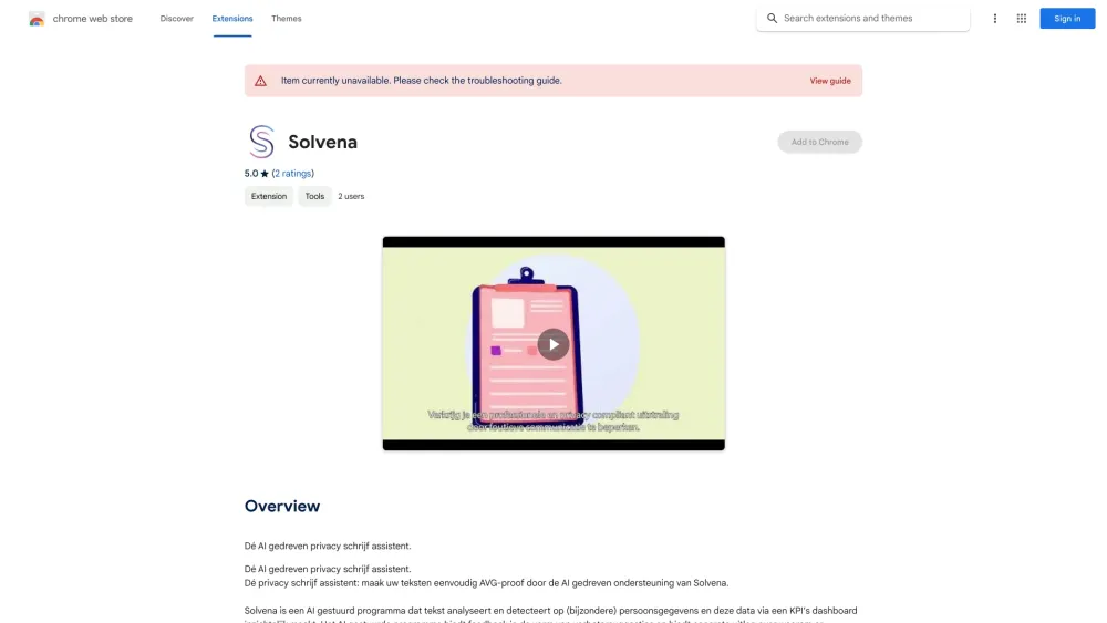 Solvena website screenshot