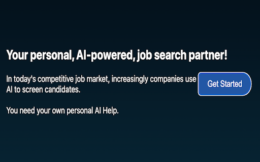 Ai Help For Job Search website screenshot