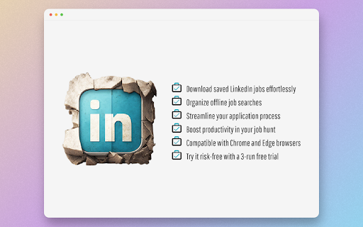 Linkedin Saved Jobs Extractor website screenshot