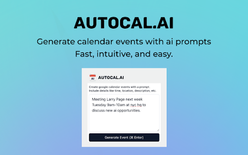 Autocal Ai website screenshot