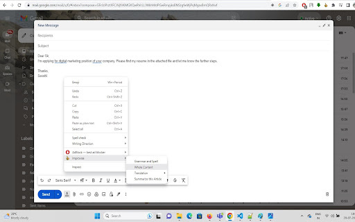 Improvise GPT website screenshot