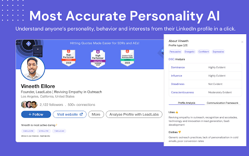 LeadLabs  Your AI Sales Companion website screenshot