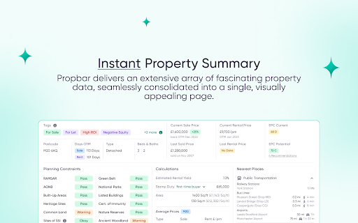 Propbar Property Data Enhancer website screenshot
