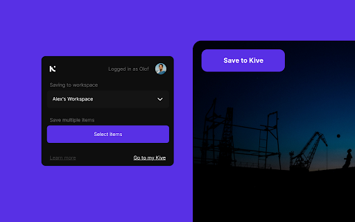 Save To Kive website screenshot