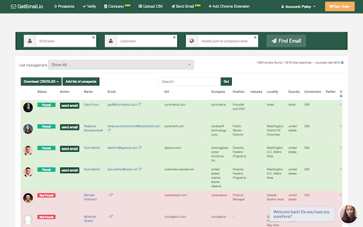 Getemail Io Gets The Email Of Anyone On Earth website screenshot