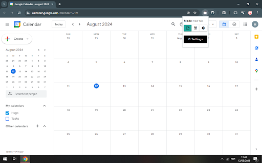 Google Calendar Event Creator website screenshot